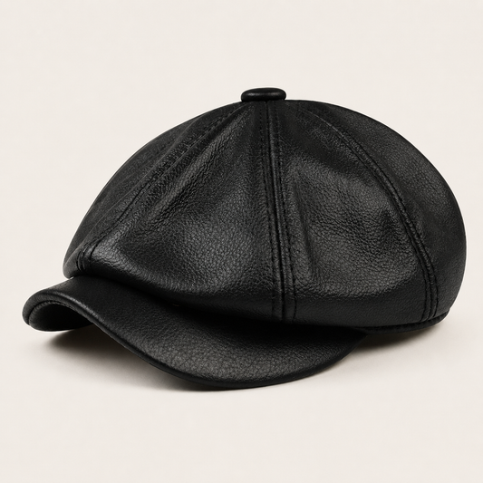 Weston Leather Baker Boy Cap