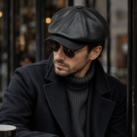 Weston Leather Baker Boy Cap — image 4